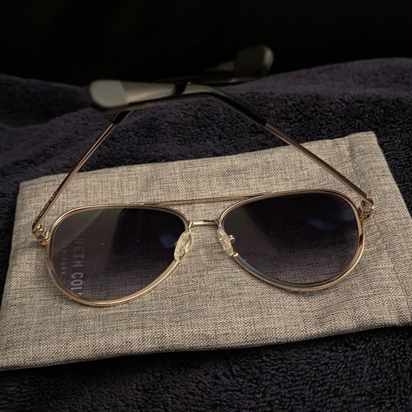 Kenneth Cole Unisex Gold Metal Aviator Sunglasses KC00023 32B NEW main image 7